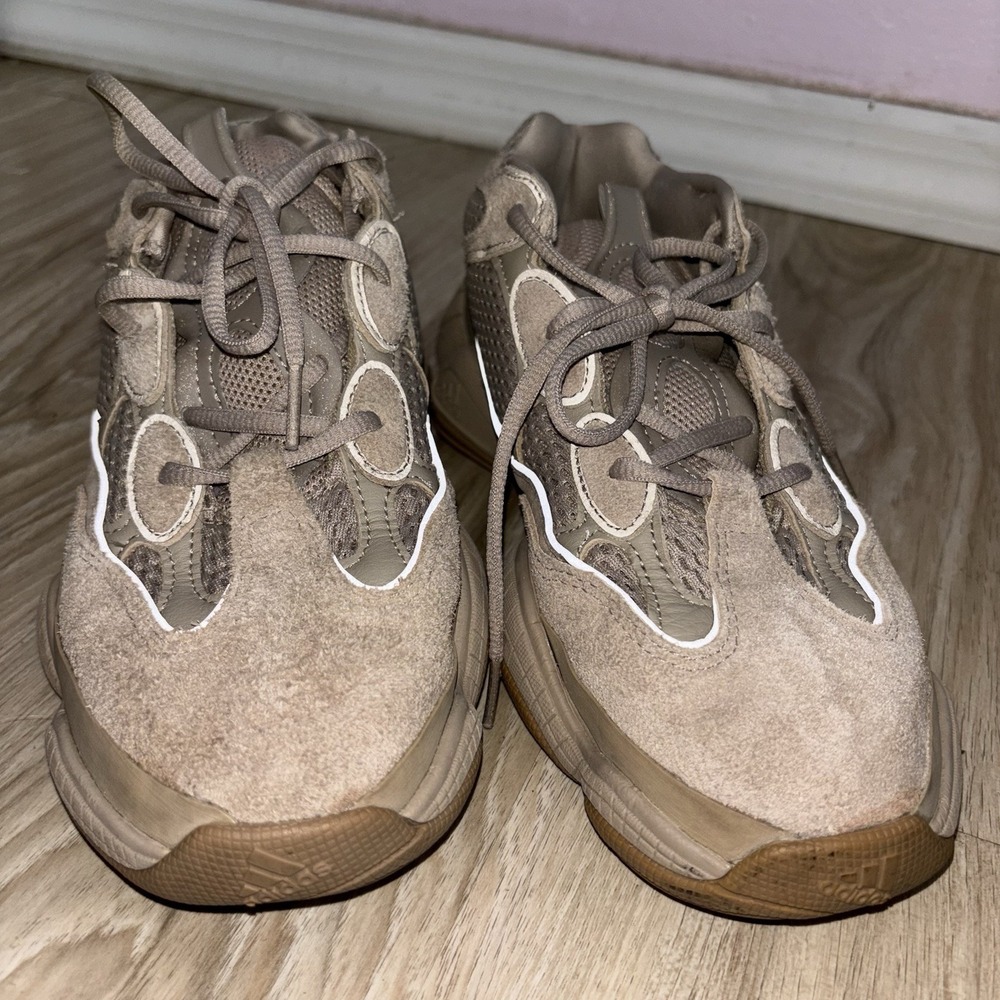 Adidas Yeezy 500 Blush Taupe Suede Mesh Chunky Sneakers Size 8 GX3605